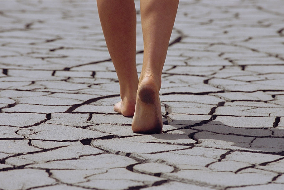 Walking barefoot